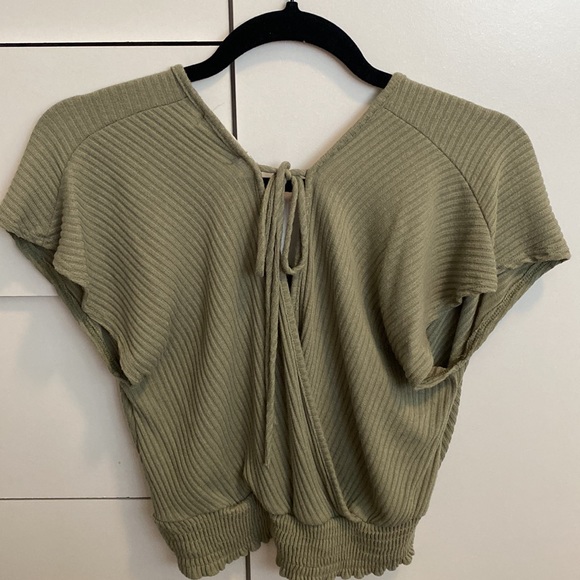 altar’d state Olive Green Crop sweater - Picture 2 of 5